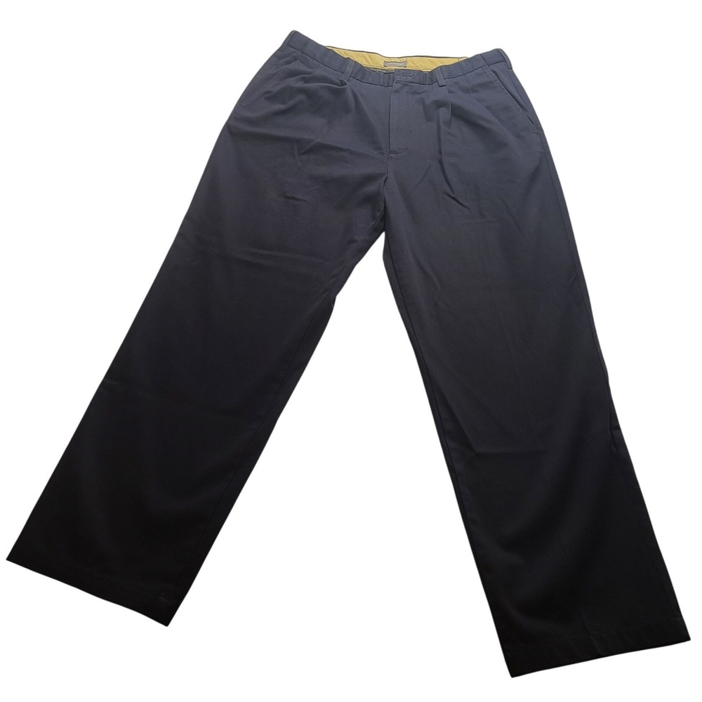 Croft & Barrow Men's Pleated Navy Blue Dress Pants Trouser 36x30 Business Casual